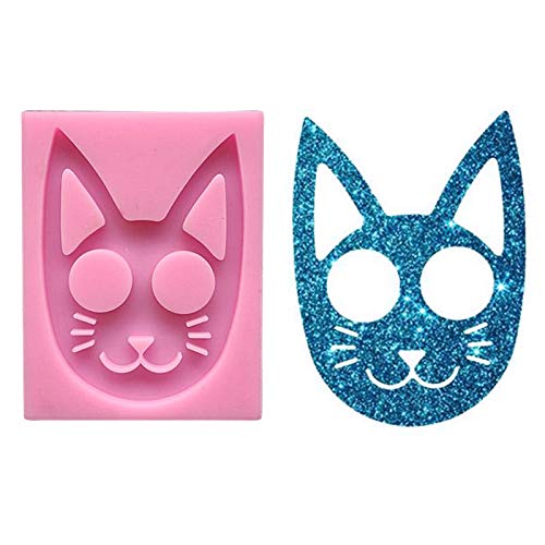 Super Glossy Self-Defense Cat Keychain Pendants Silicone Mould
