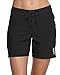 SOCIALA Long Boardshorts Women Surf Swim Shorts Beach Board Shorts Swim Bottoms Black