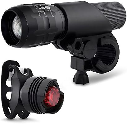 Highway LED Bicycle Lights Set Front Light + Taillight With Bracket For Cycling