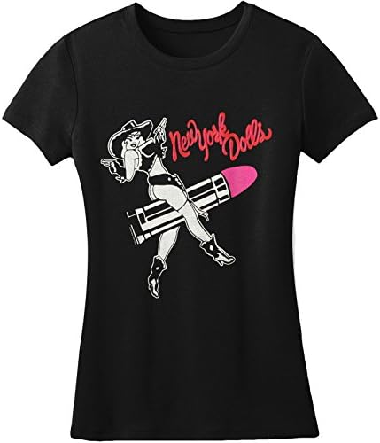 New York Dolls Cowgirl Rider - Ladies Girls Jr Soft tee Small Black