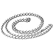 Zysta 3mm Sturdy Nickel Free Stainless Steel 24 inch Lobster Clasp Trace Chain Necklace Women Men Neck Rope Cable Link Replacement Charms Pendant