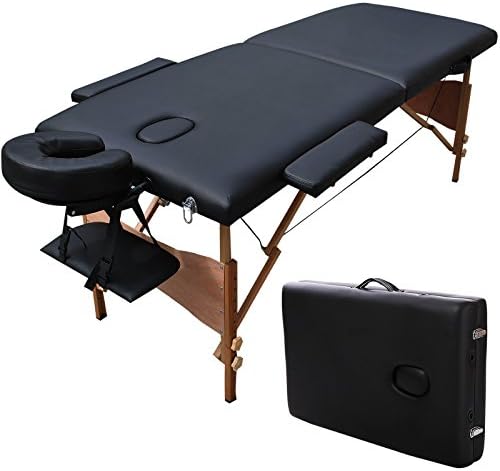 New 84"L Portable Massage Table Facial SPA Bed Tattoo w/Free Carry Case Black
