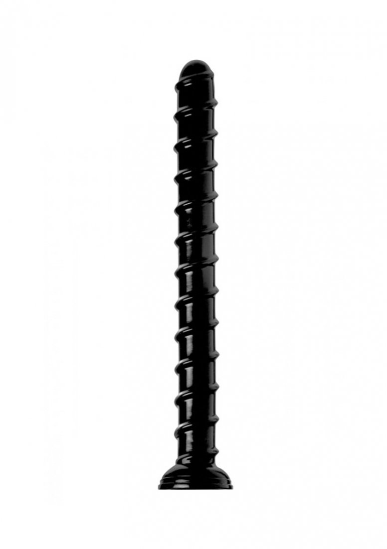 XR Brands Hosed Swirl Thick Anal Snake Dildo, 18-Inch