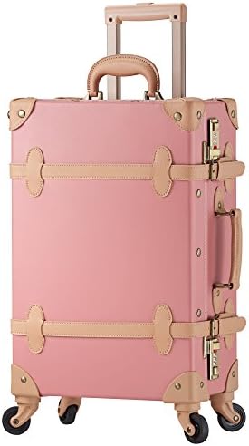 Tabitora Suitcase Vintage Luggage with Spinner Wheels Retro Style Ultra Light Travel Large Capacity Suitcase