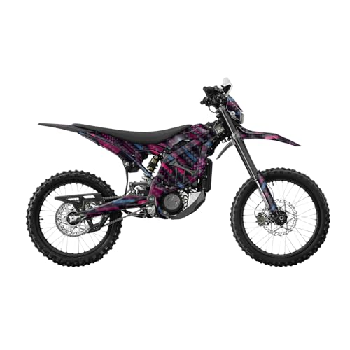 Carbon Fiber Surron Ultra Bee Graphics Kit Wrap - Magenta Rain - Sur-Ron Skin -…