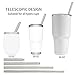 Reusable Metal Collapsible Portable Straw - Travel Stainless Steel Foldable Drinking Straw with Silicone Case & Cleaning Brush, 4 Packs (Pink Gray Blue Green)...