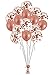 Rose Gold Confetti Balloons Set- 16 pcs Bachelorette Party Decorations for Bridal Showers, Wedding, Engagement Decor and Birthday Parties - Premium Large 18 Inch Latex Party Balloons Kit