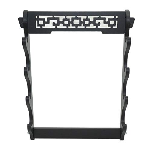 LZYC 4 Tier Sword Stand Wall Mount Samurai Sword Holder Display Stand Katana Wakizashi Tanto Wall Hanger Sword Rack Four Layer
