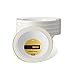 DELUXE PLASTIC PARTY DISPOSABLE BOWLS | 6 Ounce Hard Wedding Plastic Bowls | White/Gold Rim, 40 Pack | Elegant & Fancy Heavy Duty Party Supplies Dessert Plates for Holidays & Occasions