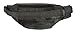 Small Black Leather Fanny Pack Waist Bag for Travel or Hiking - 6.5