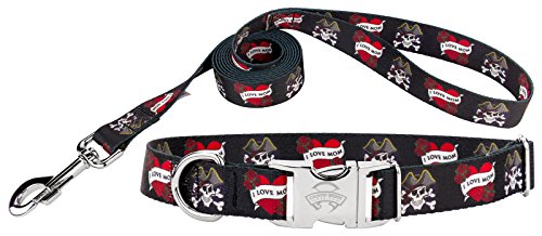 Country Brook Design I Love Mom Premium Dog Collar & Leash - Large