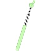 Retractable Teacher Pointer for Classroom Kids Reading, Dumero Extendable Finger Pointer Stick for School, Collapsible Finger Pointing Stick, Long Telescoping Hand Pointer, Green