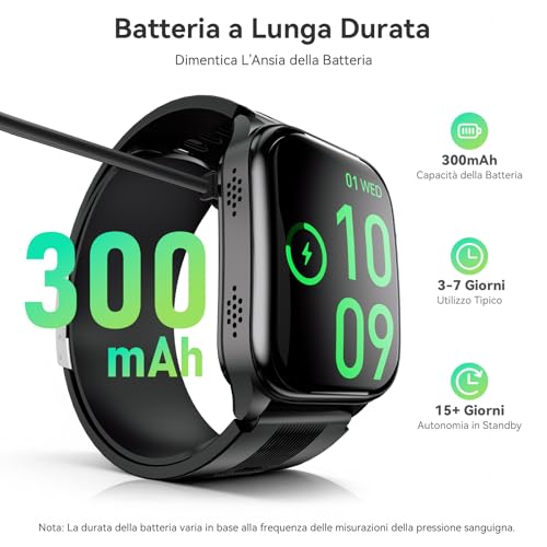 iSo Tech AMOLED Smart Watch for Men and Women with Blood Pressure and ECG, 2.06 Inches Smart Health Watch with Air Pump and Airbag, 24/7 Heart Rate Monitor Sleep SpO₂ Temperature HRV and Stress