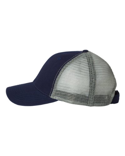 Authentic Headwear - ''The Duke'' Washed Trucker Cap - AH80 - Adjustable - Navy/ Gray