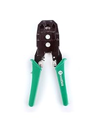 zoostliss Herramienta de Red Ethernet portátil Cable Tester Kit RJ45 Crimper Plug Crimping Tool Set Punch Down RJ11 CAT5 CAT6 Wire Detector de línea, incluye batería de 9 V para