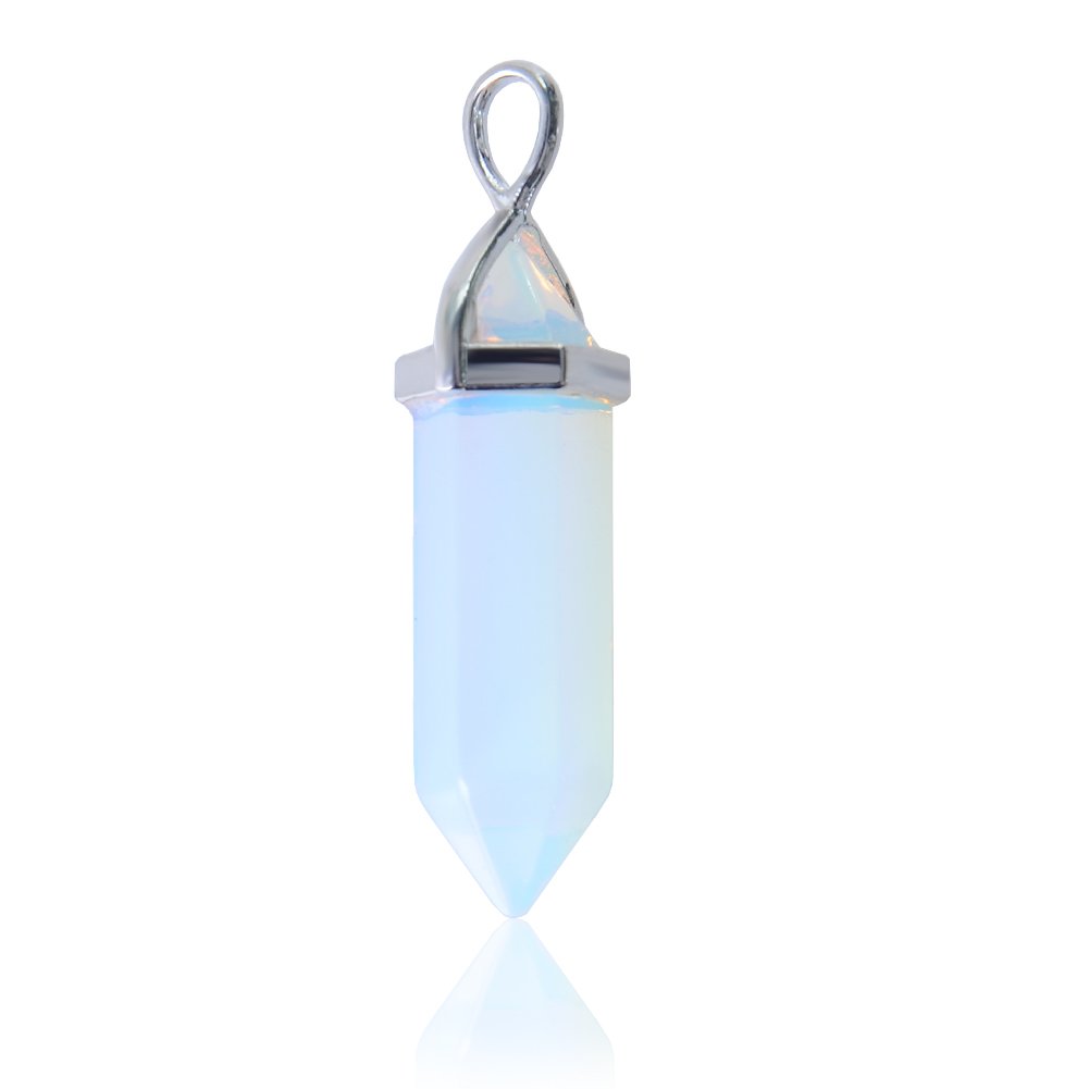 Aituo - Pendant with a stunning healing quartz stone, chakra regulation, Glass, Quartz
