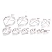 Decdeal 23pcs Rose Cookie Cutters Stainless Steel Rose Petal & Leaf & Calyx Fondant Cutter Set