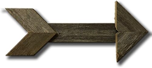 Arrow Barnwood 18" Decorative Arrows Small Barn Wood Display Sign, Grey