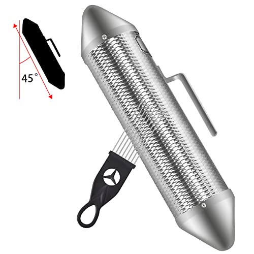 EastRock Stainless Steel Guiro Instrument Latin Percussion Instrument Shaker Metal Guiro with