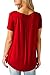 Womens Tops and Blouses Short Sleeve Tunics Plus Size Summer Shirts Red XXL