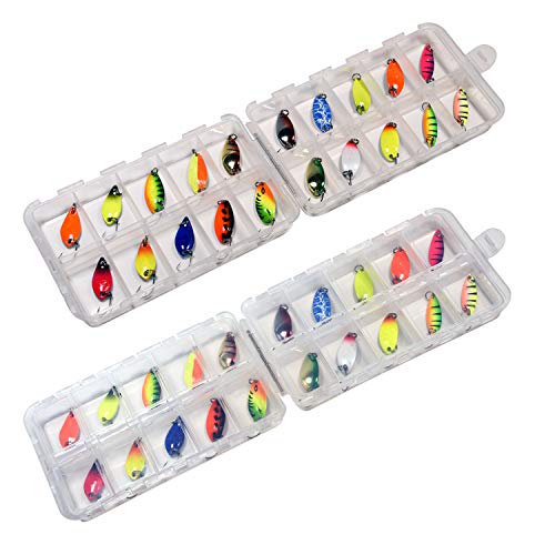 THKFISH Spoons Forelle Set Blinker Angeln Spinner Angelköder Spinner Forelle Köder Set Kunstköder 12stk/20stk/15stk/box – Bild 8
