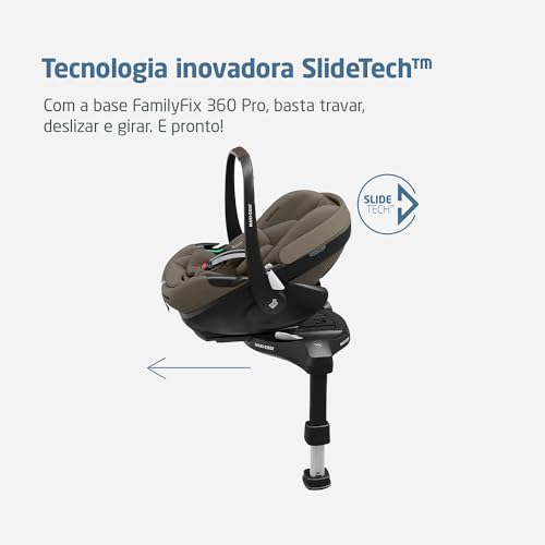 Bebê Conforto Maxi-Cosi, Pebble Pro², com Base Familyfix, Giro 360° Isofix, Twillic Truffle