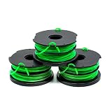 Garden NINJA 0.080" Dual-Line Replacement Trimmer Spool Compatible with Black+Decker EFD-080, 3-Pack