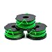 Garden NINJA 0.080" Dual-Line Replacement Trimmer Spool Compatible with Black+Decker EFD-080, 3-Pack primary
