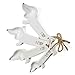 White Ceramic Dog Measuring Spoons: 1 Tablespoon, 1 Teaspoon, 1/2 Teaspoon and 1/4 Teaspoon Set by Tri-Coastal Design