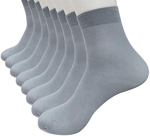 Mingfa Unisex Girls Boys 8 Pairs Bamboo Fiber Ultra-thin Elastic Silky Short Silk Stockings Men Socks Warm Winter Wicking Breathable Athletic High Ankle Socks