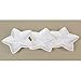 White Starfish Triple Serving Platter Dish 16 Inches Ceramic
