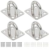 Ihomepark Heavy Duty Pad Eye Plate Staple Ring Hook