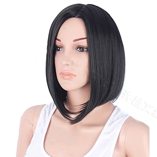 Heat Resistant Synthetic Hair Wigs Natural Black Bob Wig For Women
