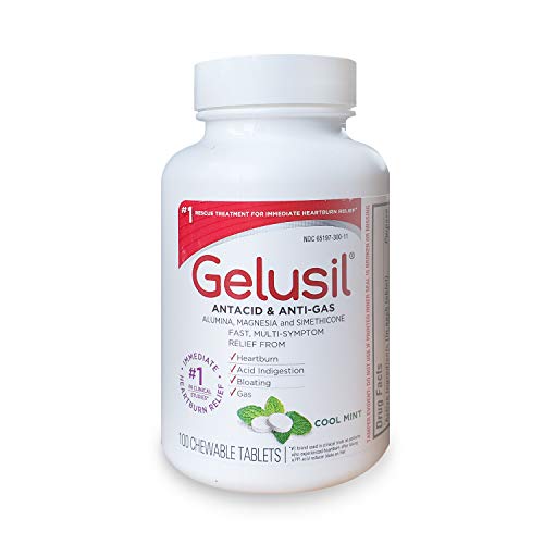 Gelusil Antacid & Anti Gas Tablets for Heartburn Relief, Acid Reflux