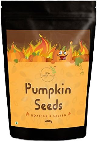 Raw Essentials Roasted & Salted Pumpkin Seeds, 400 g