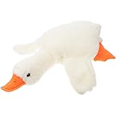 SHOWERORO White Goose Costume Hat, PP Cotton Plush Stuffed Animal Headgear for Kids & Adults, Costume Hat for Party, Carnival, Cosplay, Performance, Easter Favor