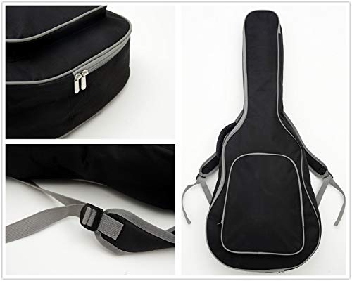 Beginner Acoustic Guitar Ranch 41" Full Size Solid Wood Cutaway Beginners Steel String Guitars Kit Bundle with Gig Bag/Tuner/Capo/Strings/Strap/Picks Set Starter Guitar Pack for Adults (Dreadnought)