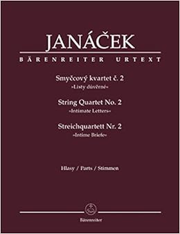 Amazon Com Janacek String Quartet No 2 Intimate Letters Listy Duverne Set Of Parts 9790260104846 Leos Janacek Leos Faltus Books