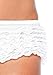 Leg Avenue womens Micromesh Lace Ruffle Boy Boxer Shorts, White, One Size US