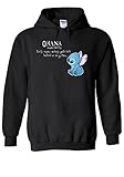 Disney Lilo and Stitch Ohana Cool Novelty Black Men Women Unisex Hooded Sweatshirt Hoodie-L