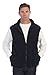 Gioberti Men's Full Zipper Polar Fleece Vest, Black, Large