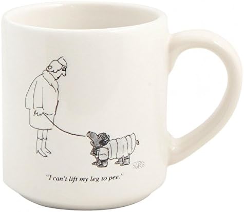 Fishs Eddy I Can't Lift My Leg Cartoon Mug