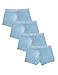 David Archy Men's 4 Pack Comfy Modal Trunks(S, Skyblue-Stripe)