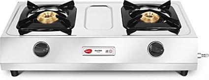 Pigeon by Stovekraft Maxima Stainless Steel 2 Burner Gas Stove, Silver