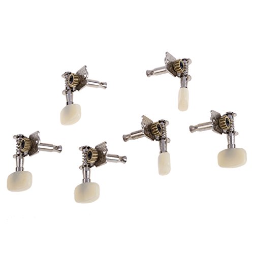 Domybest Guitar Tuning Professional 6pc Open-Gear Guitar Tuners Heads 3-Left 3-Right Alignment Set Machine for Open-Gear Guitar