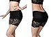Deargirl Women's Ultra Thin Stretch Short Leggings Lace Patchwork Black
