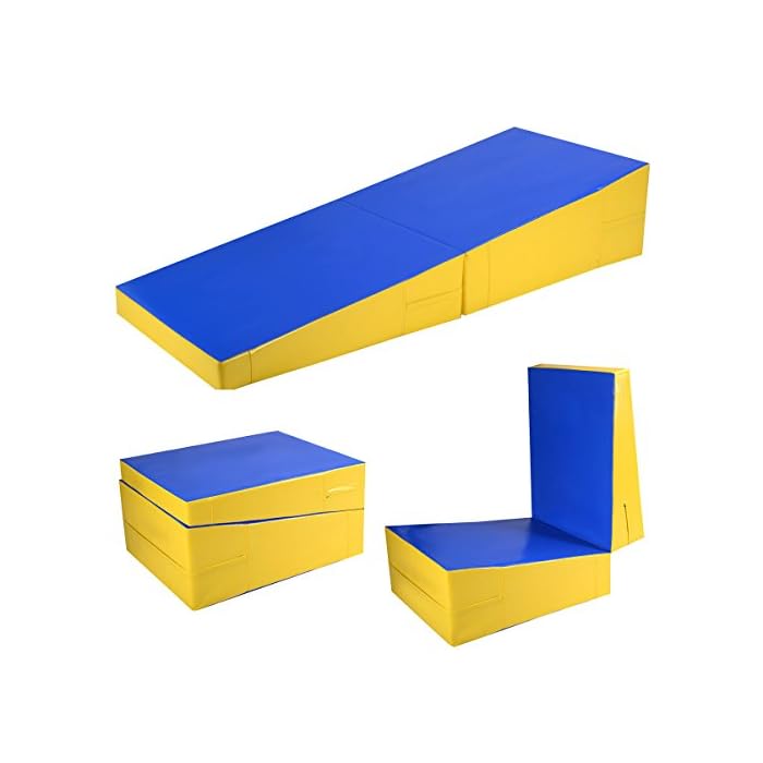 Buy Blue And Yellow Ramp Gym Slope Practice Wedge Folding Large