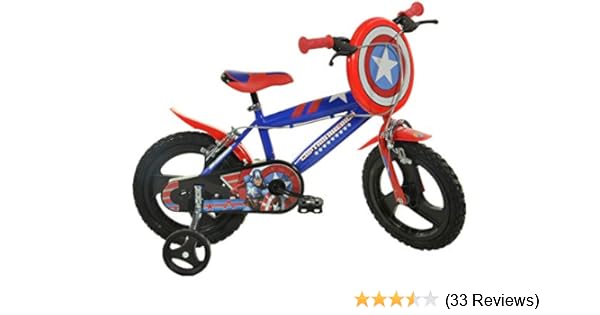 captain america bike with training wheels