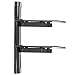 Mount Factory - Adjustable Wall Mount / Glass Floating AV DVD Component Shelf - 2 Tier - Black
