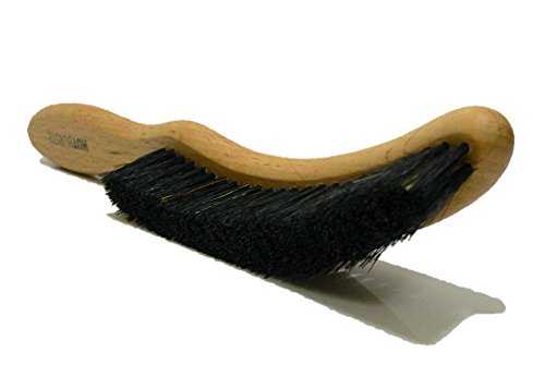 Traditional Hat Cleaning Brush | Remove Dust, Dry Stains, Rain Spots, Sweat Marks, Pet or Human Hair | Genuine Boar Hair Made in Germany by Valentino Garemi (Black Bristles)